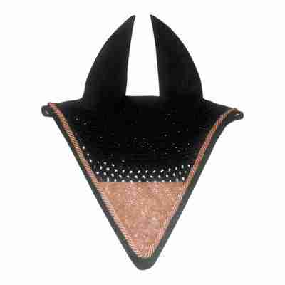 Rose Gold and Black Glitter Ears Sound Resist Fly Ears Tie Down Variant