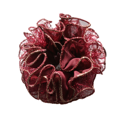 Burgundy scrunchie